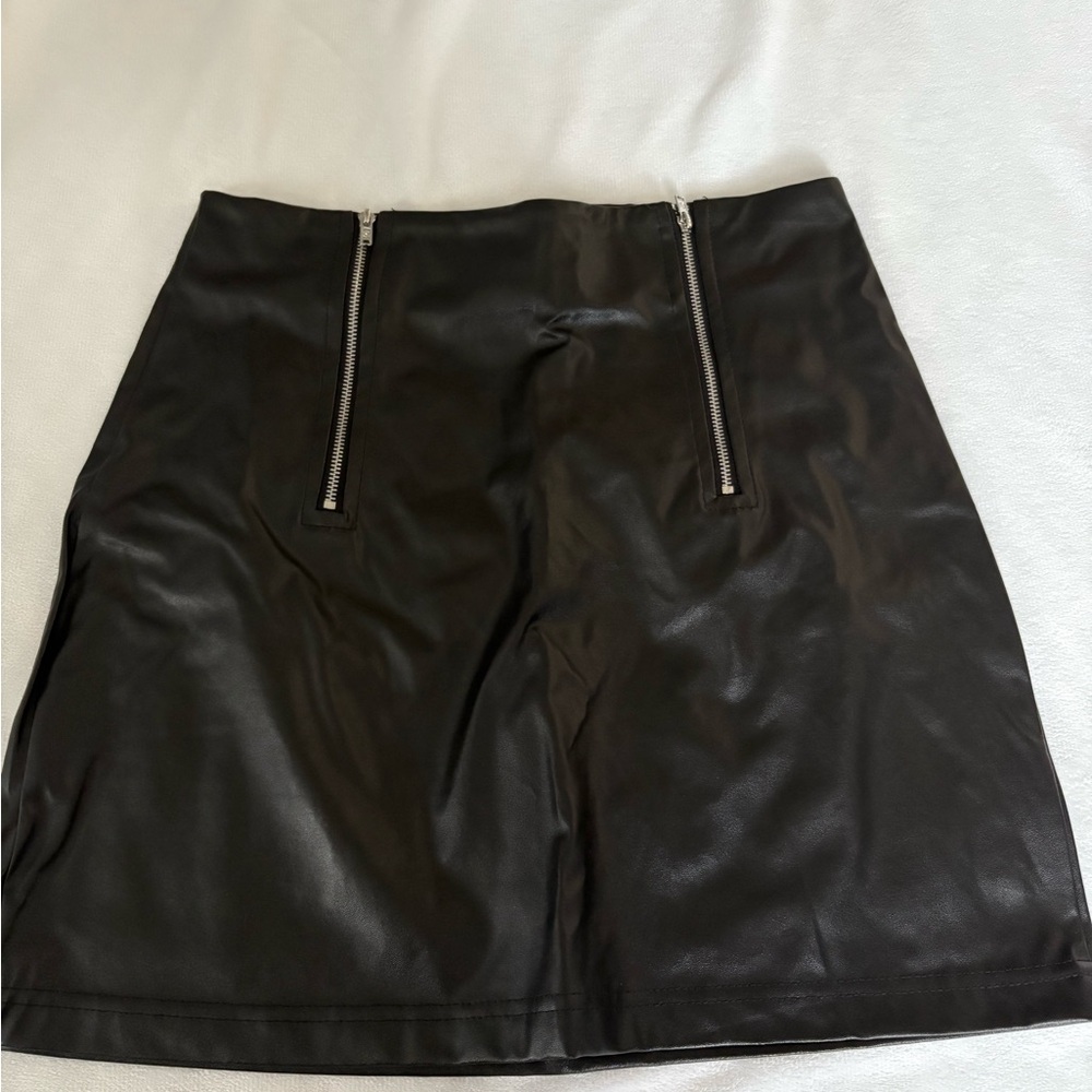 SHEIN Leather Skirt